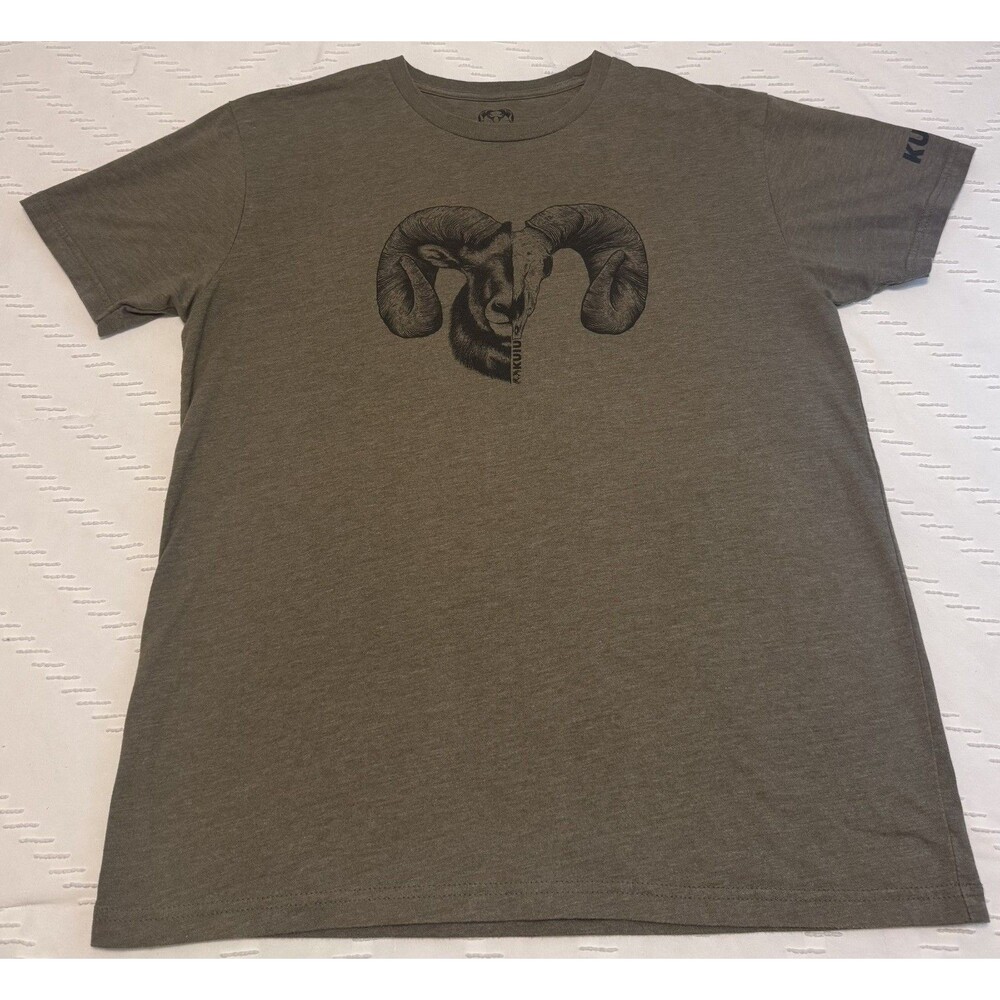 KUIU Shirt Men’s L Green Ram Logo Ultralight Hunting Graphic Tee Outdoor Hiking
